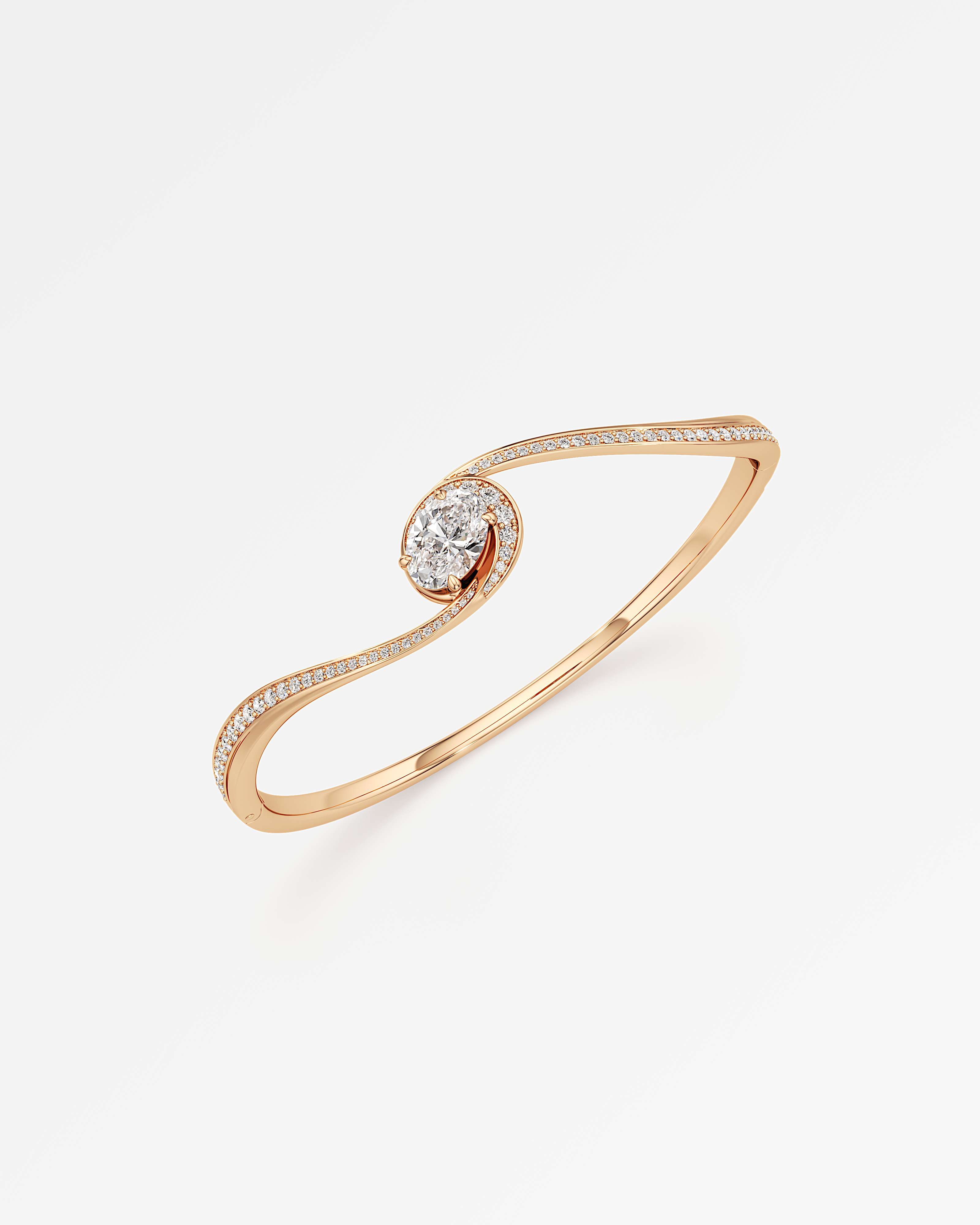 You Sylphine Diamond Bangle, In 14K Rose Gold (2.38 ctw)
