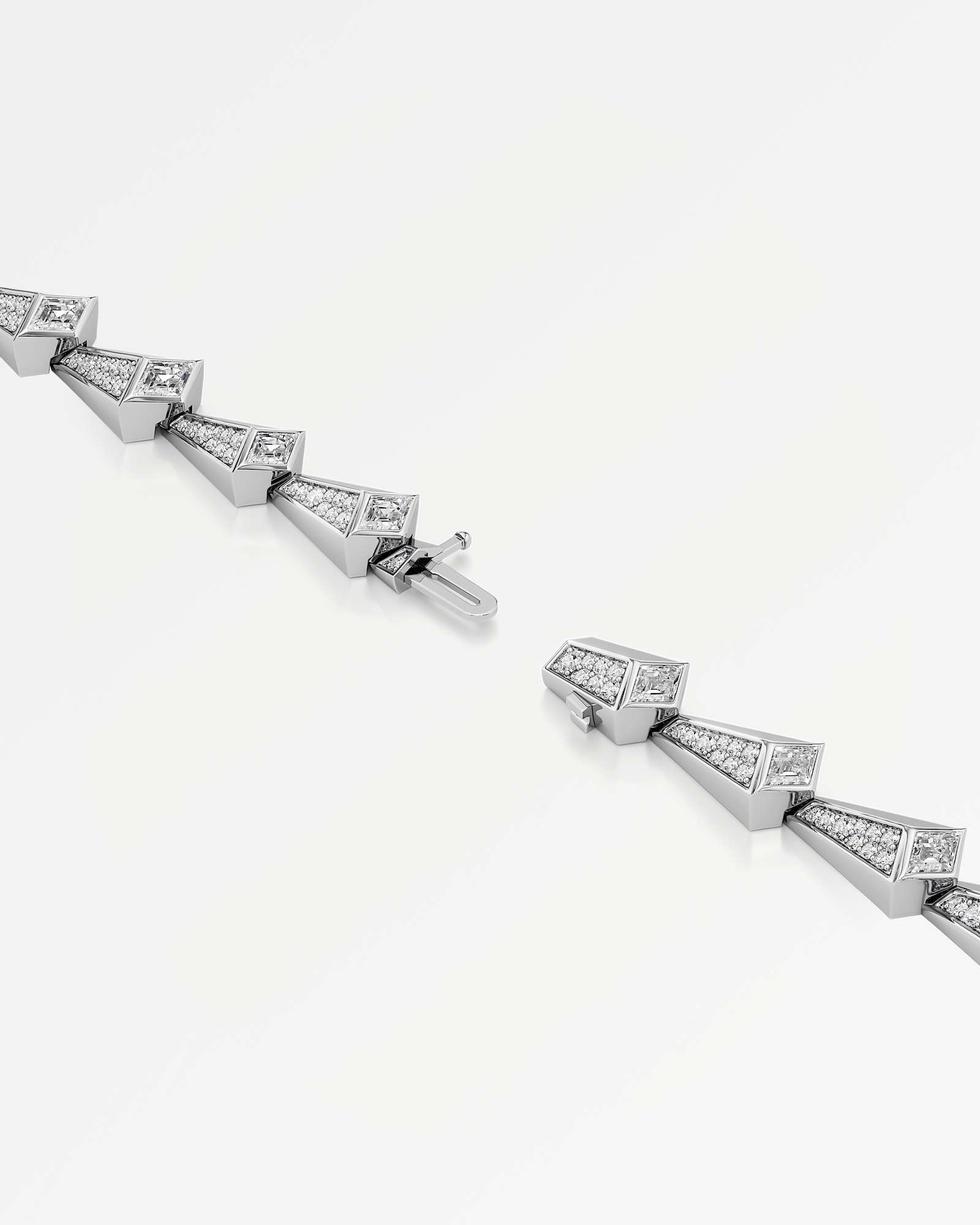 AM To Beyond Axira Pavé Diamond Bracelet, in 14K White Gold (4.37 ctw)