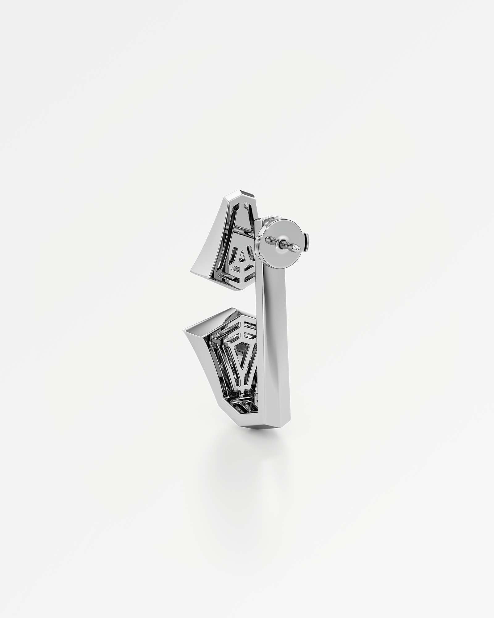 AM To Beyond Verticé Pavé Diamond Earrings, in 14K White Gold (2.92 ctw)