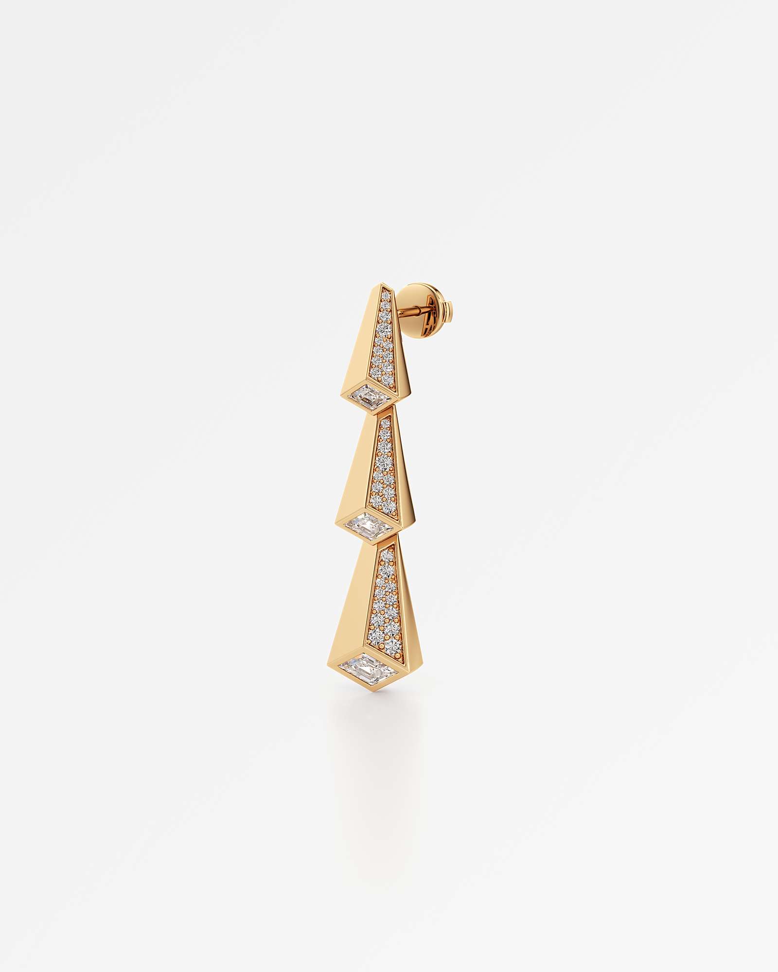 AM To Beyond Trelis Pavé Diamond Earrings, in 14K Yellow Gold (1.79 ctw)