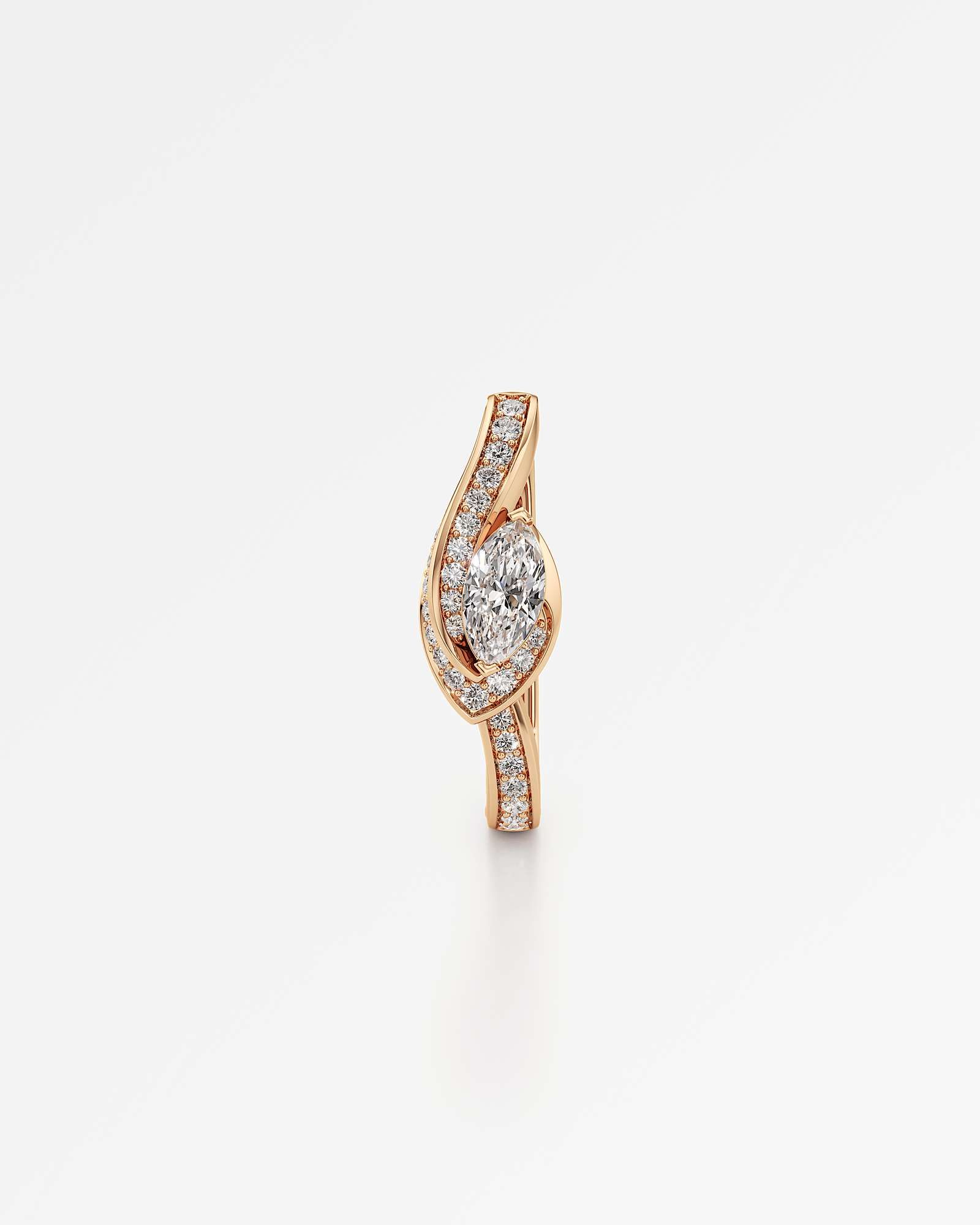 You Whirlwind Diamond Hoop Earrings, in 14K Rose Gold (1.04 ctw)