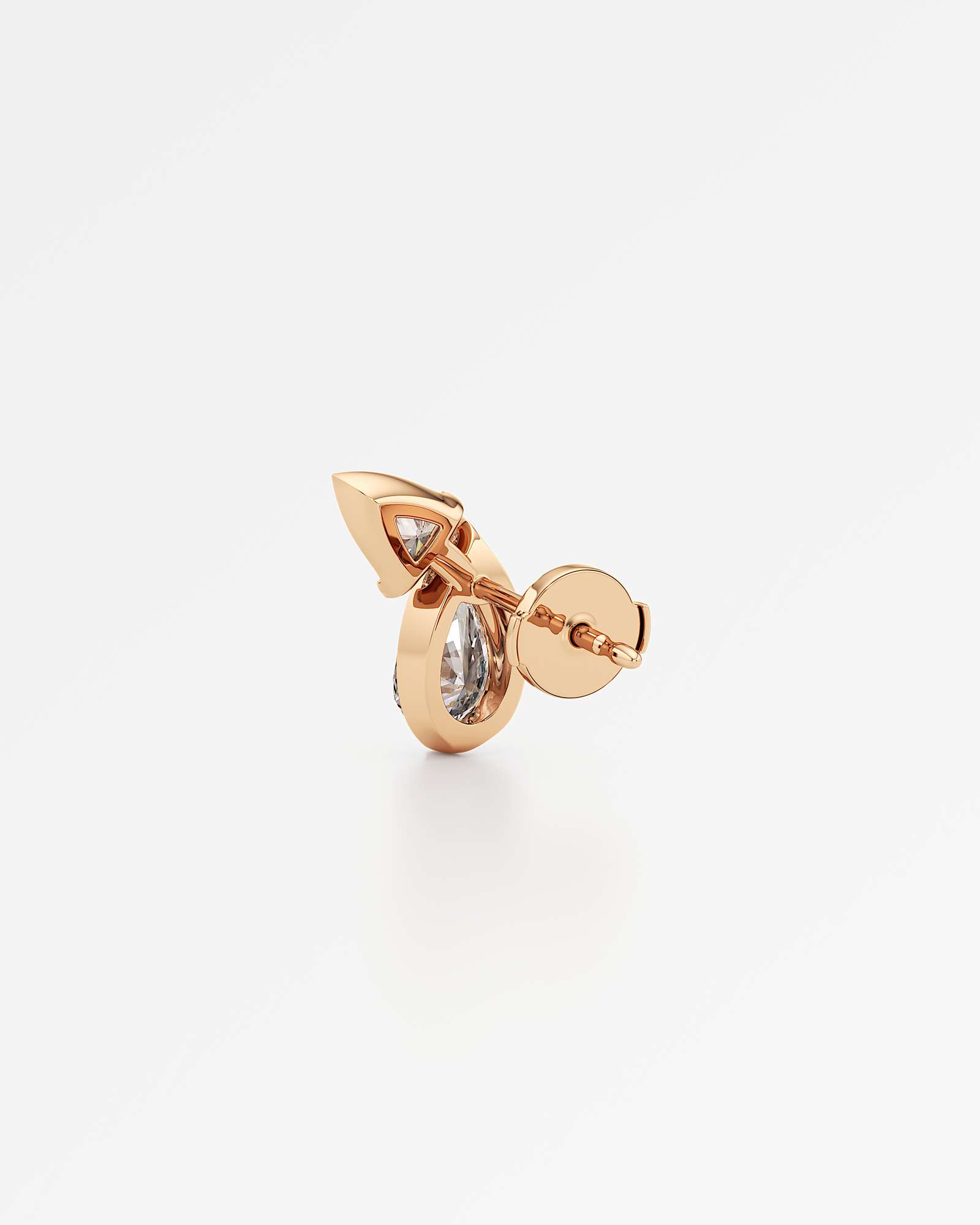 Pinnacle Levenne Diamond Stud Earrings, In 14K Rose Gold (1.64 ctw)