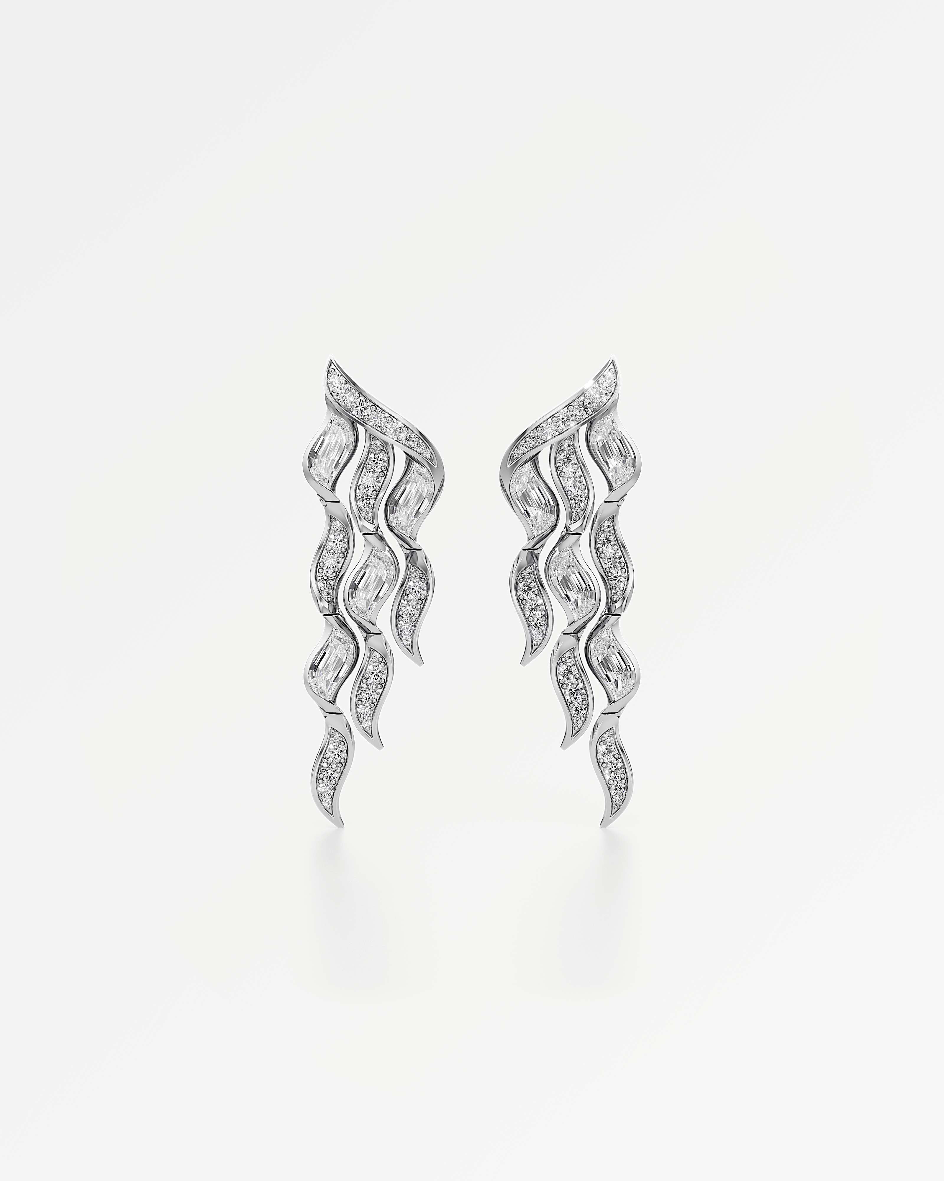 Glimmer Namiére Diamond Earrings, In 14K White Gold (8.53 ctw)