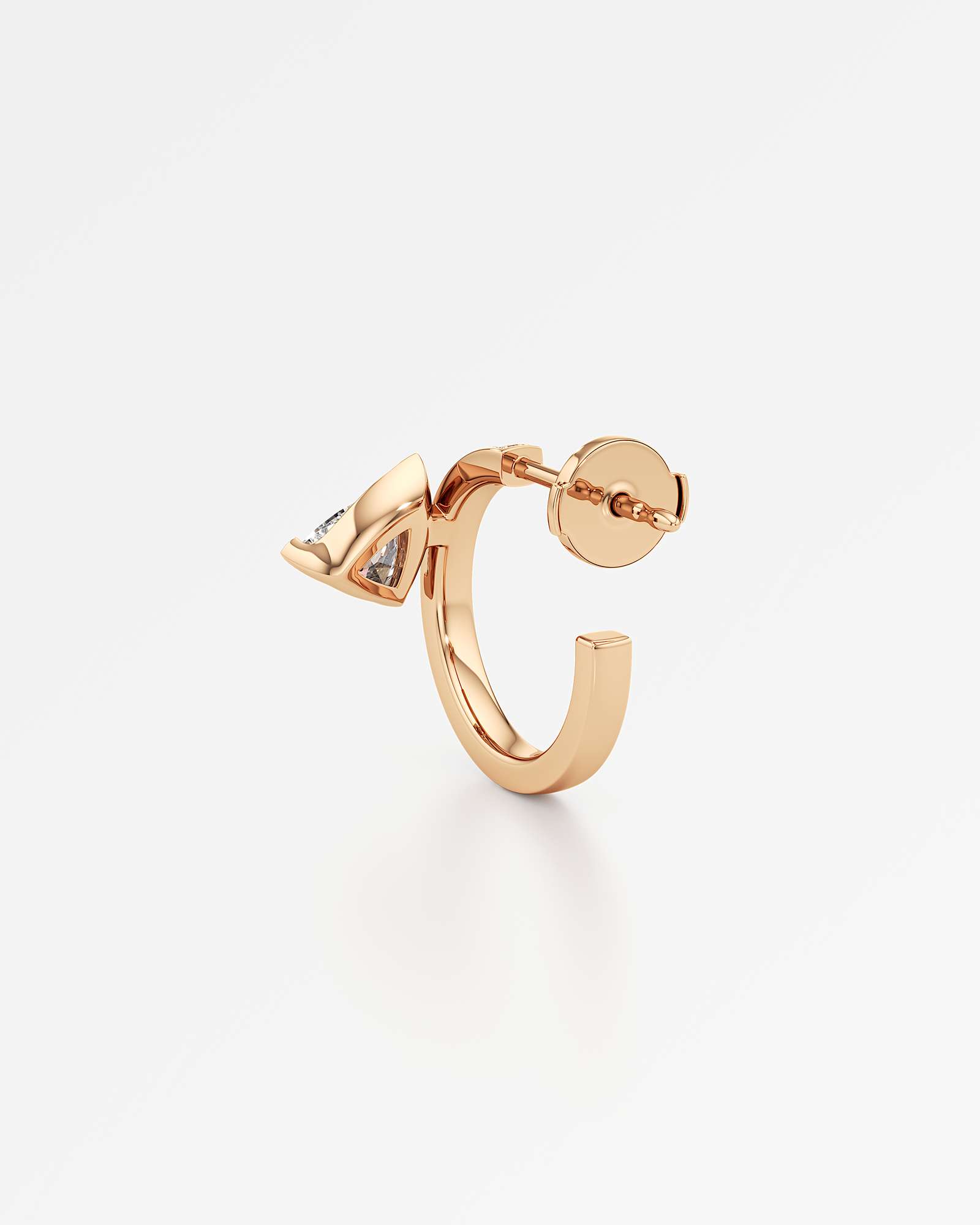 Pinnacle Ridelle Diamond Hoop Earrings, In 14K Rose Gold (1.20 ctw)