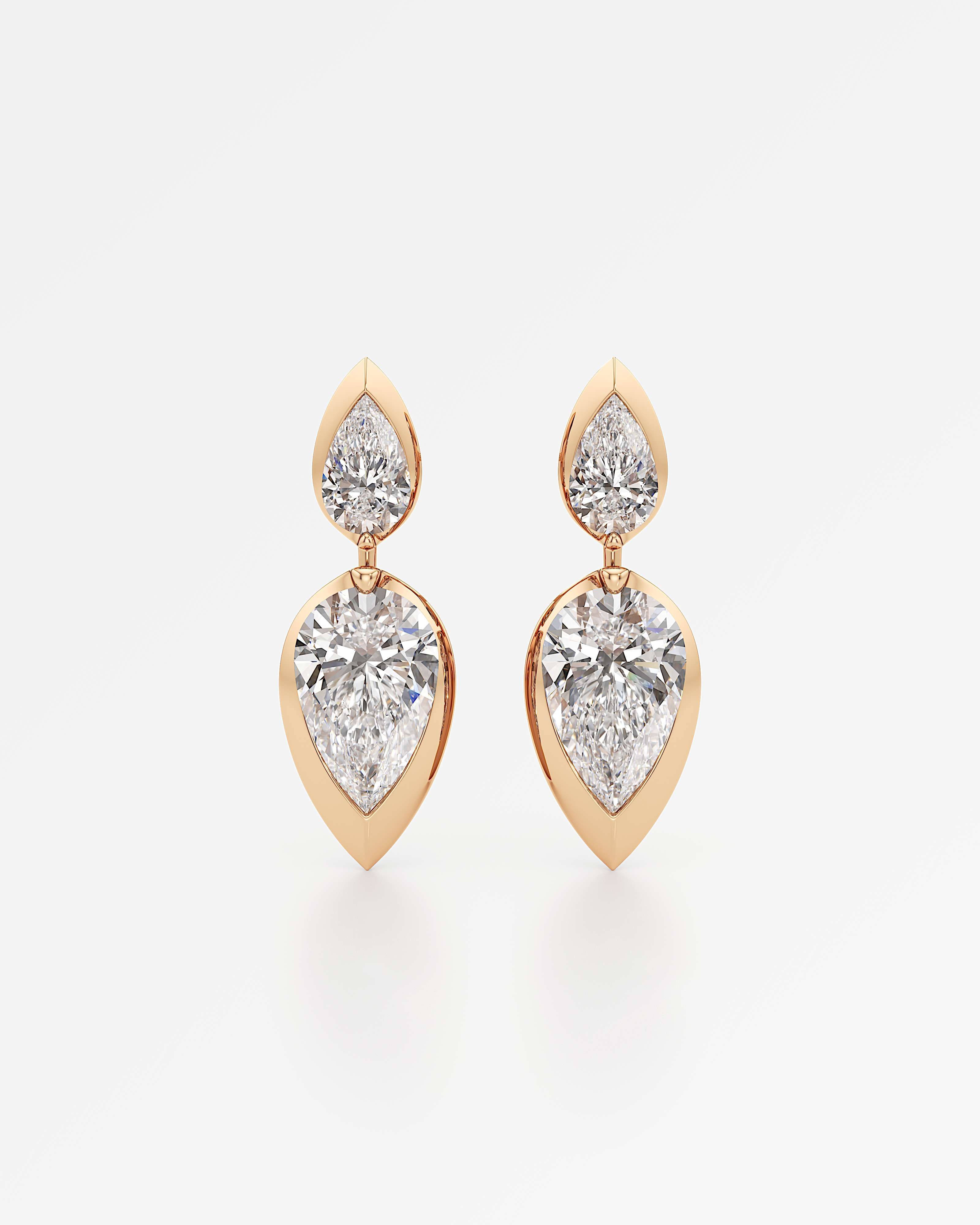 Pinnacle Altisse Diamond Earrings, In 14K Rose Gold (3.16 ctw)