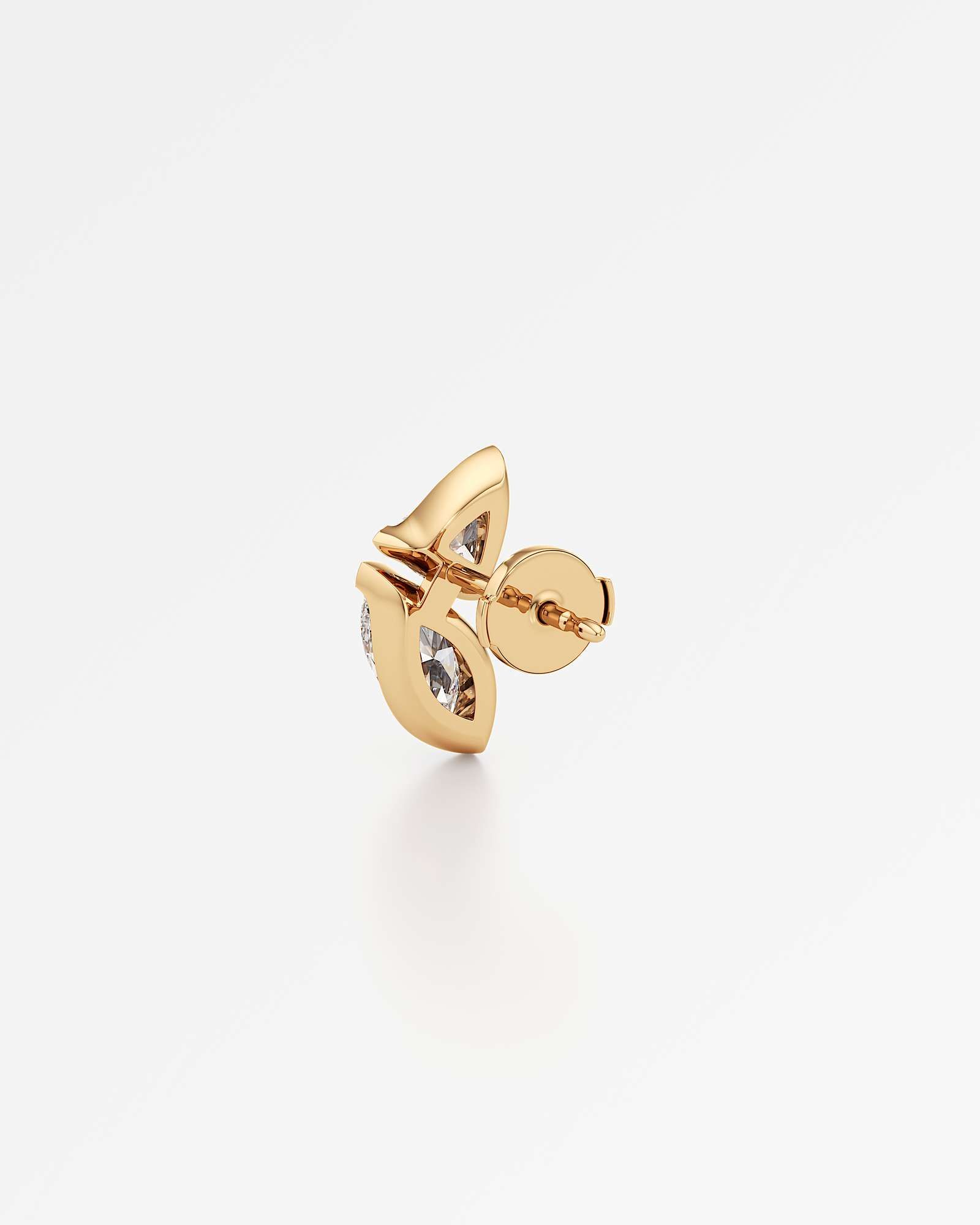 Pinnacle Levé Diamond Stud Earrings, In 14K Yellow Gold (1.80 ctw)