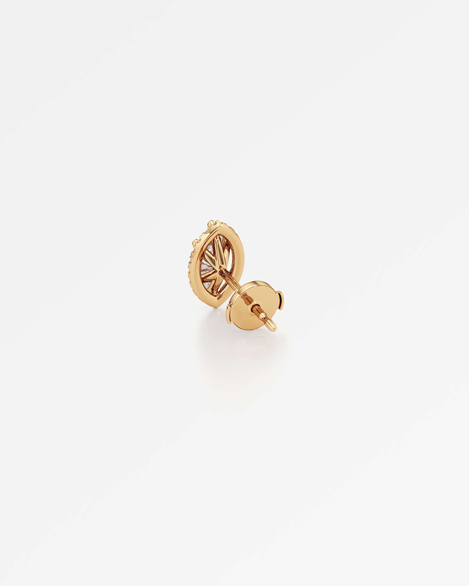 Verve Faye Diamond Stud Earrings, With 0.50 ct Marquise Cut in 14K Yellow Gold (1.20 ctw)