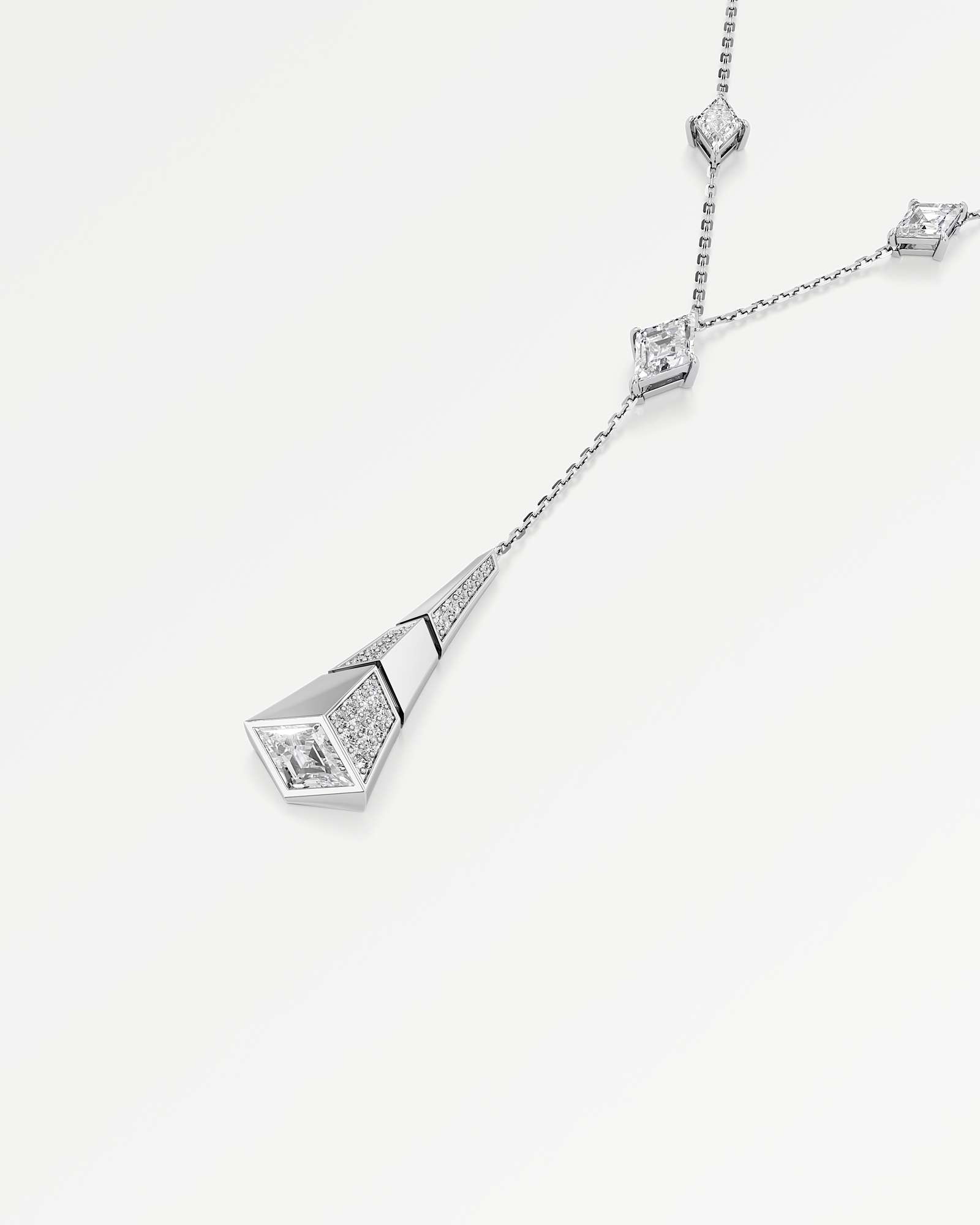 AM To Beyond Pivara Diamond Necklace, in 14K White Gold (3.51 ctw)