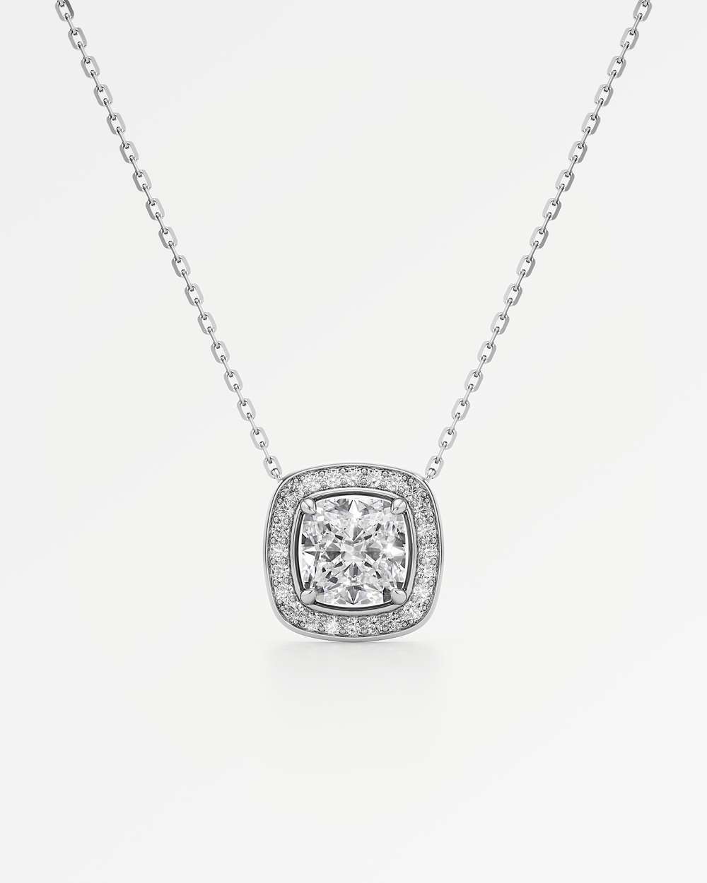 Celeste Diamond Halo Necklace