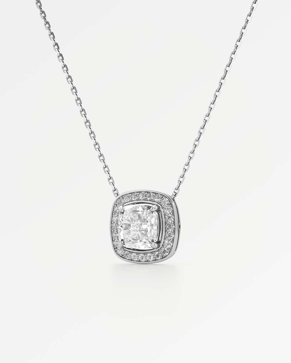 Celeste Diamond Halo Necklace
