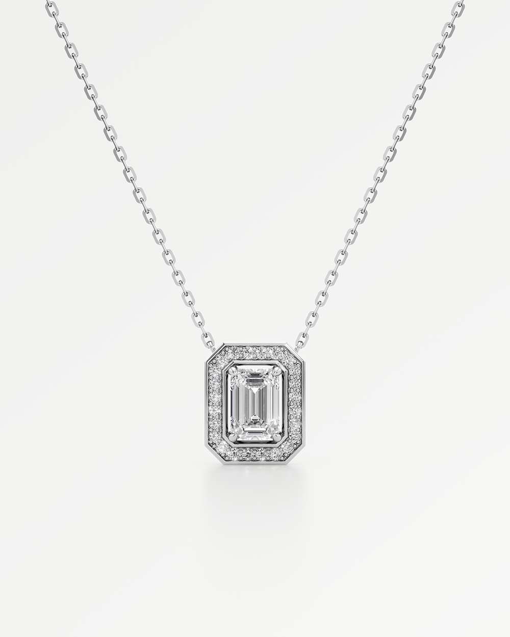 Celeste Diamond Halo Necklace