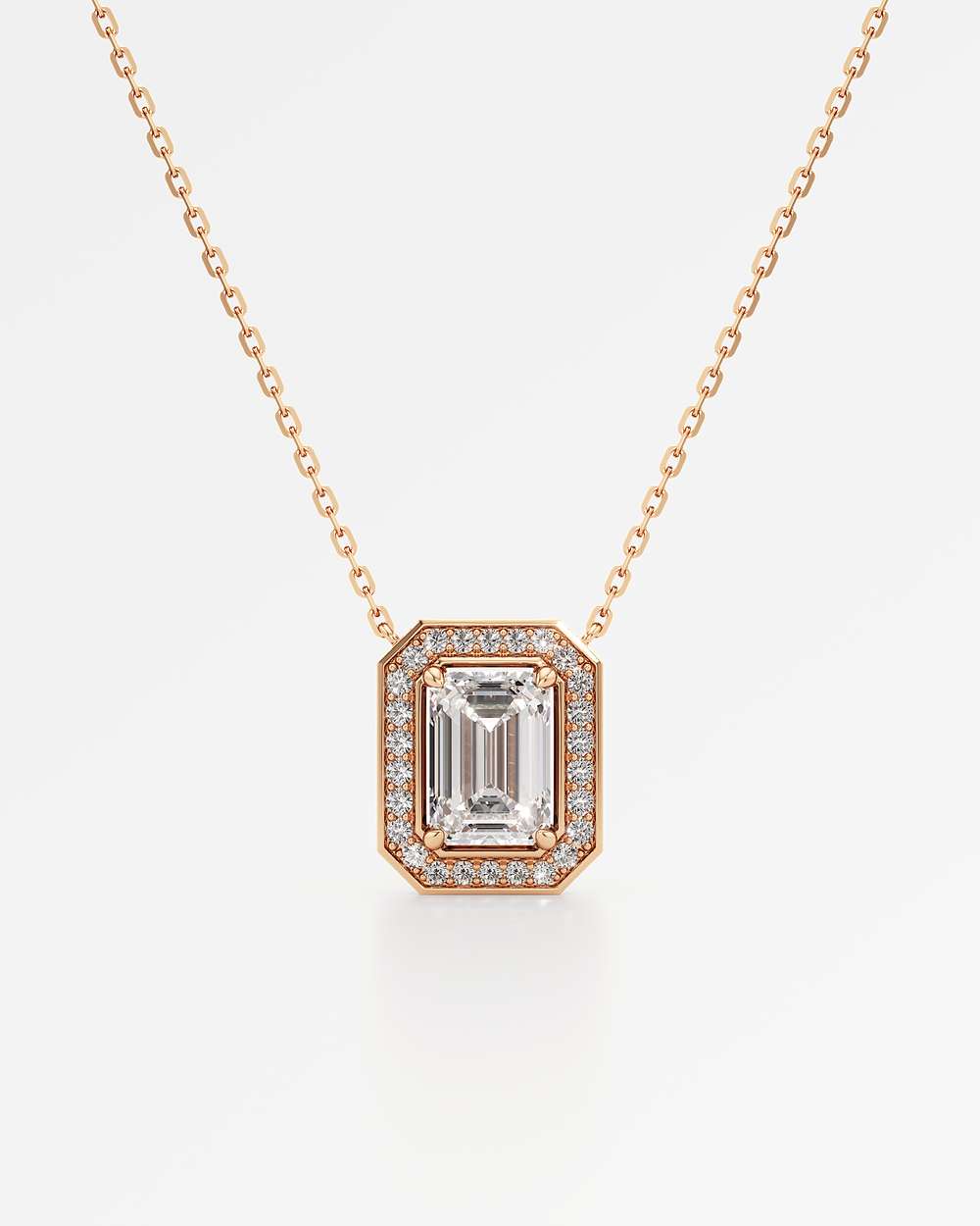 Celeste Diamond Halo Necklace