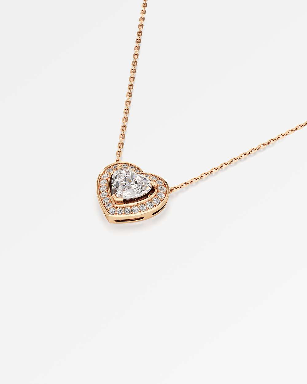 Celeste Diamond Halo Necklace