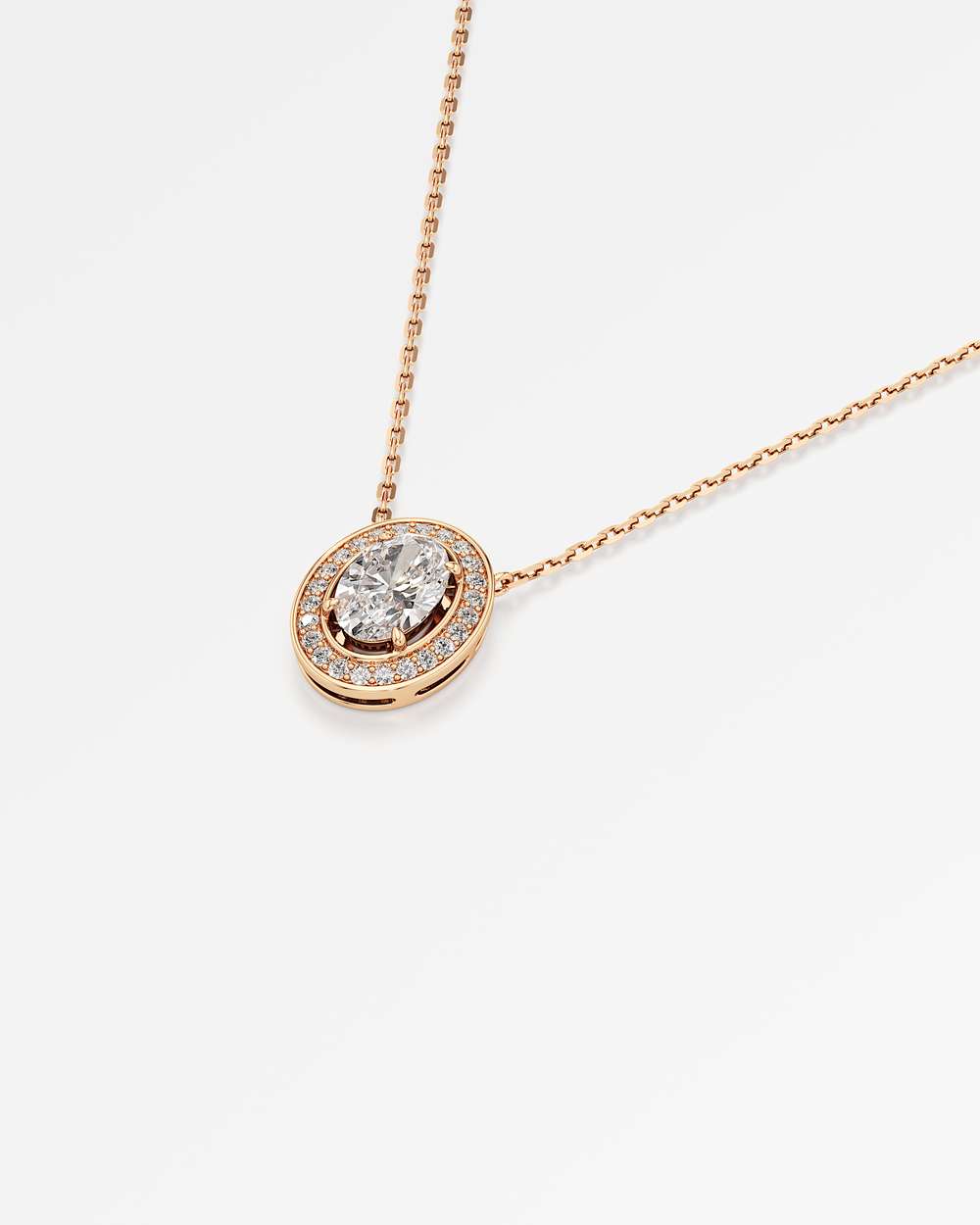 Celeste Diamond Halo Necklace