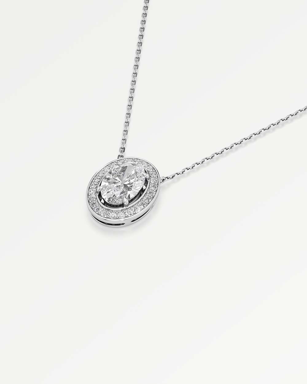 Celeste Diamond Halo Necklace