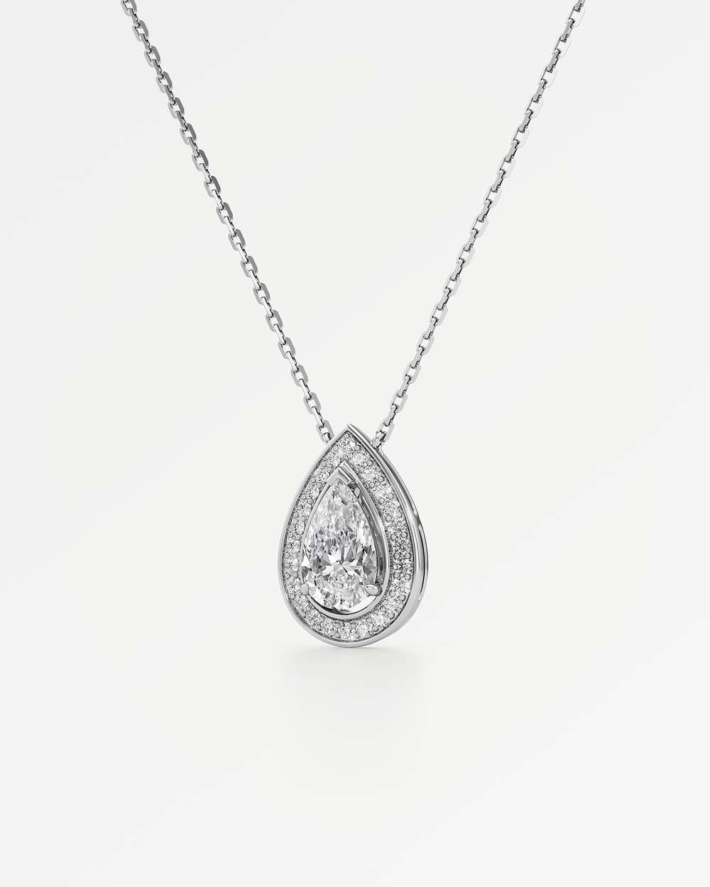 Celeste Diamond Halo Necklace