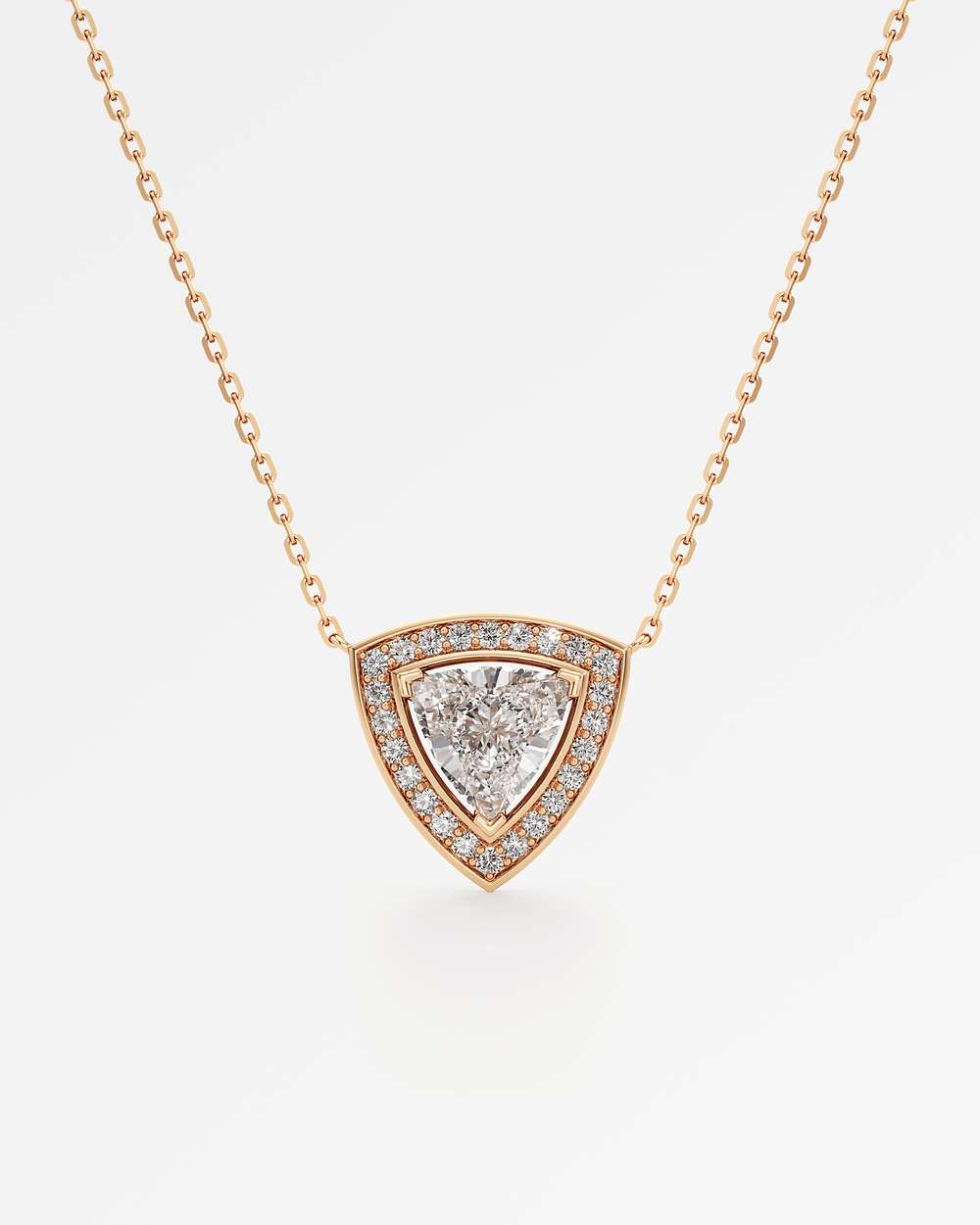 Celeste Diamond Halo Necklace