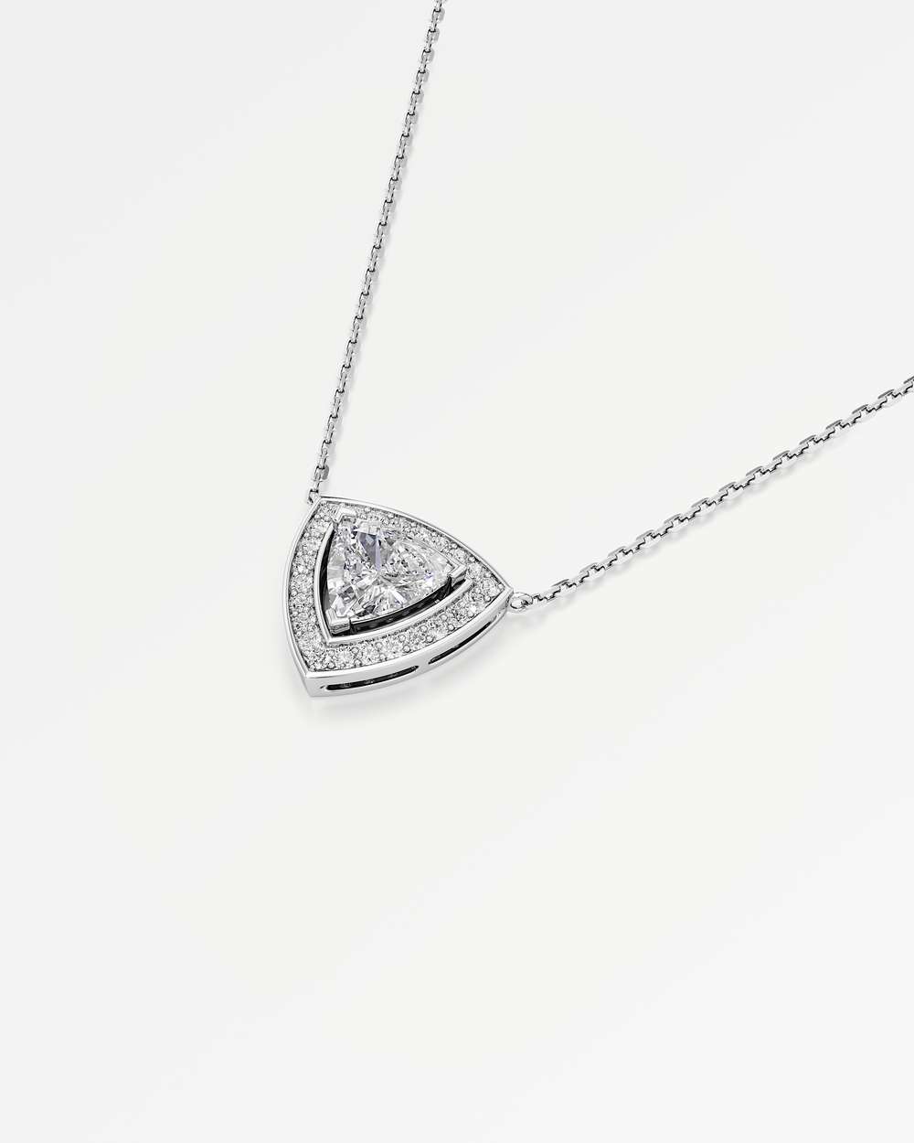Celeste Diamond Halo Necklace