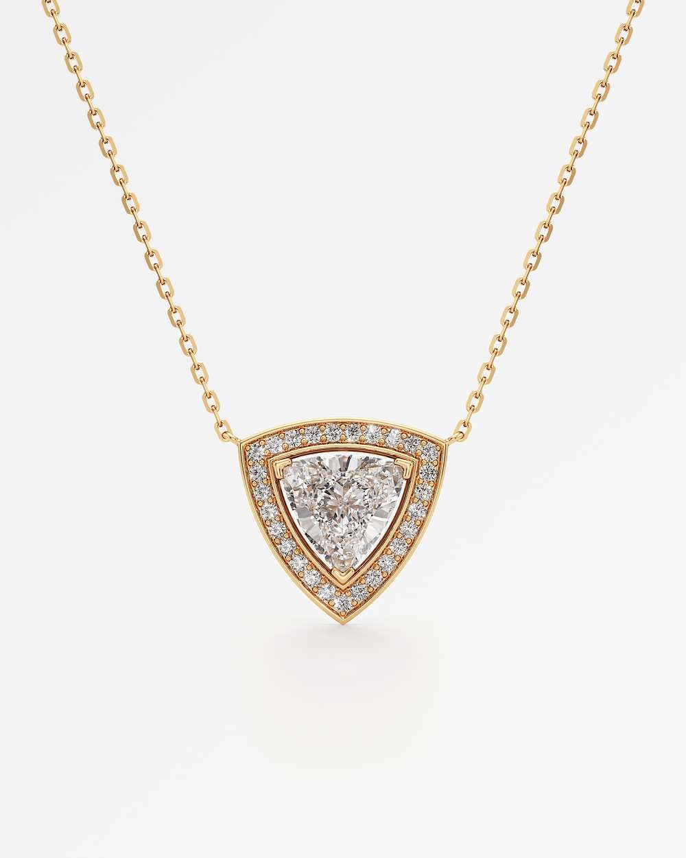 Celeste Diamond Halo Necklace