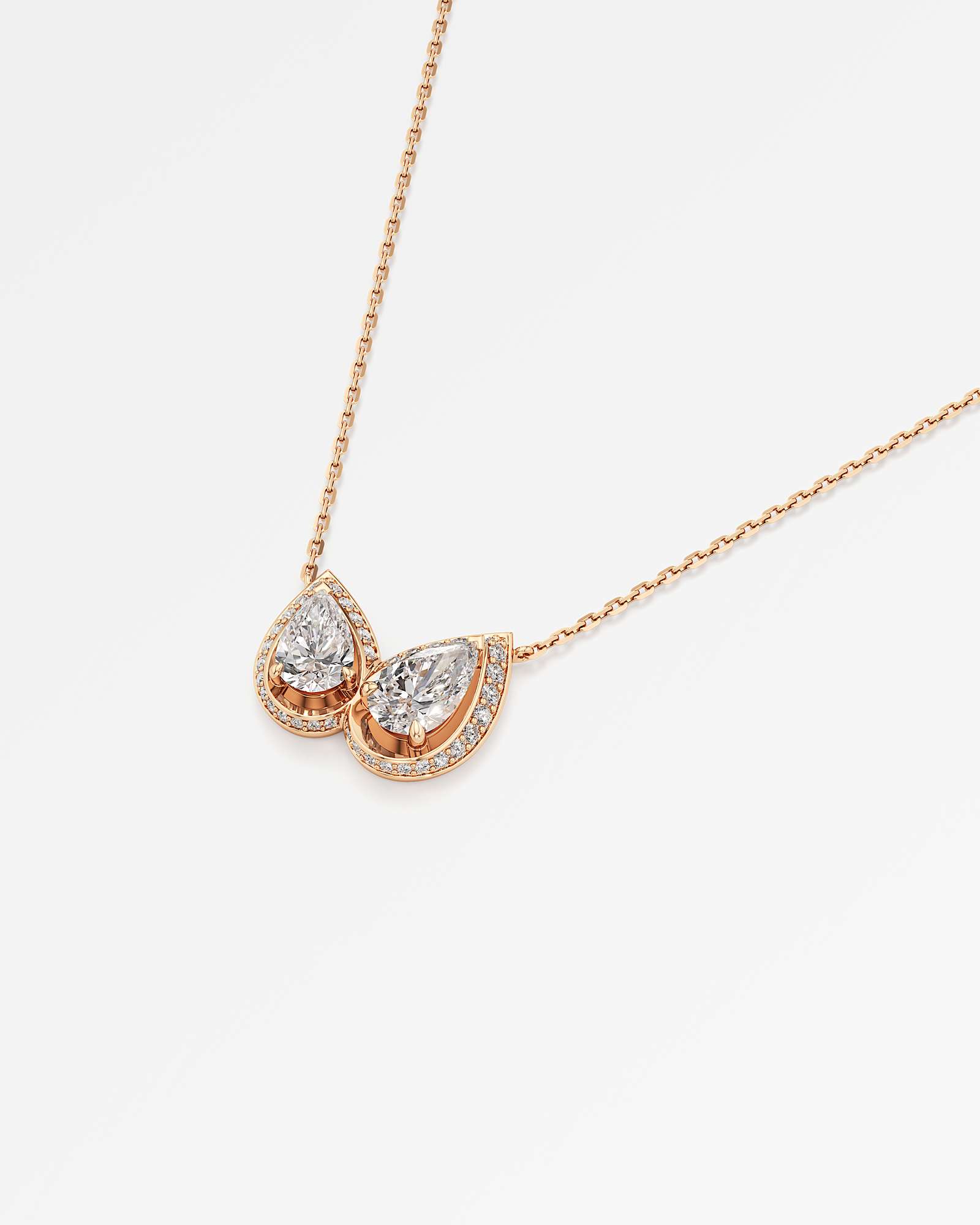 HELD Miran Diamond Necklace, In 14K Rose Gold (2.11 ctw)