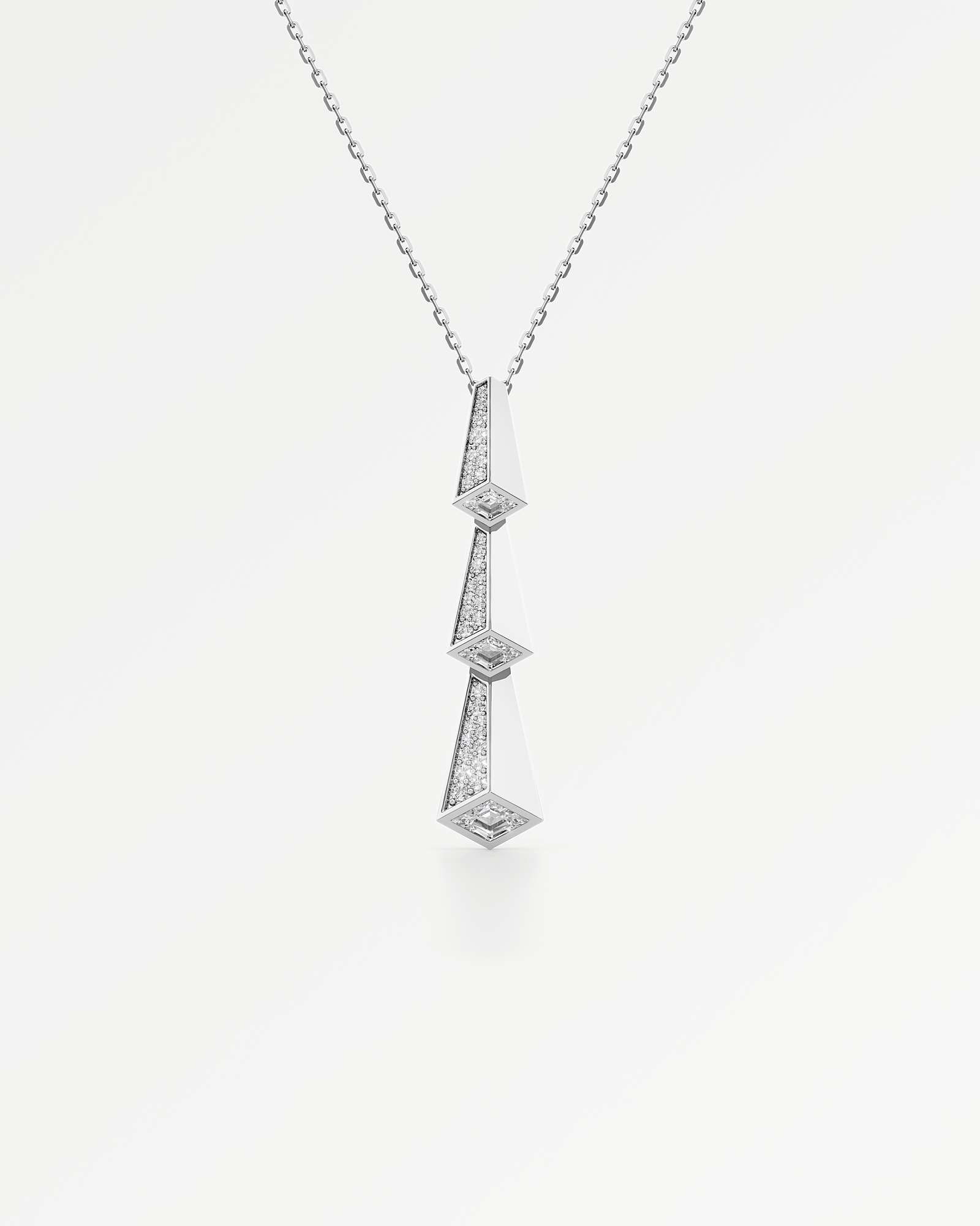 Trelis Pavé Diamond Pendant
