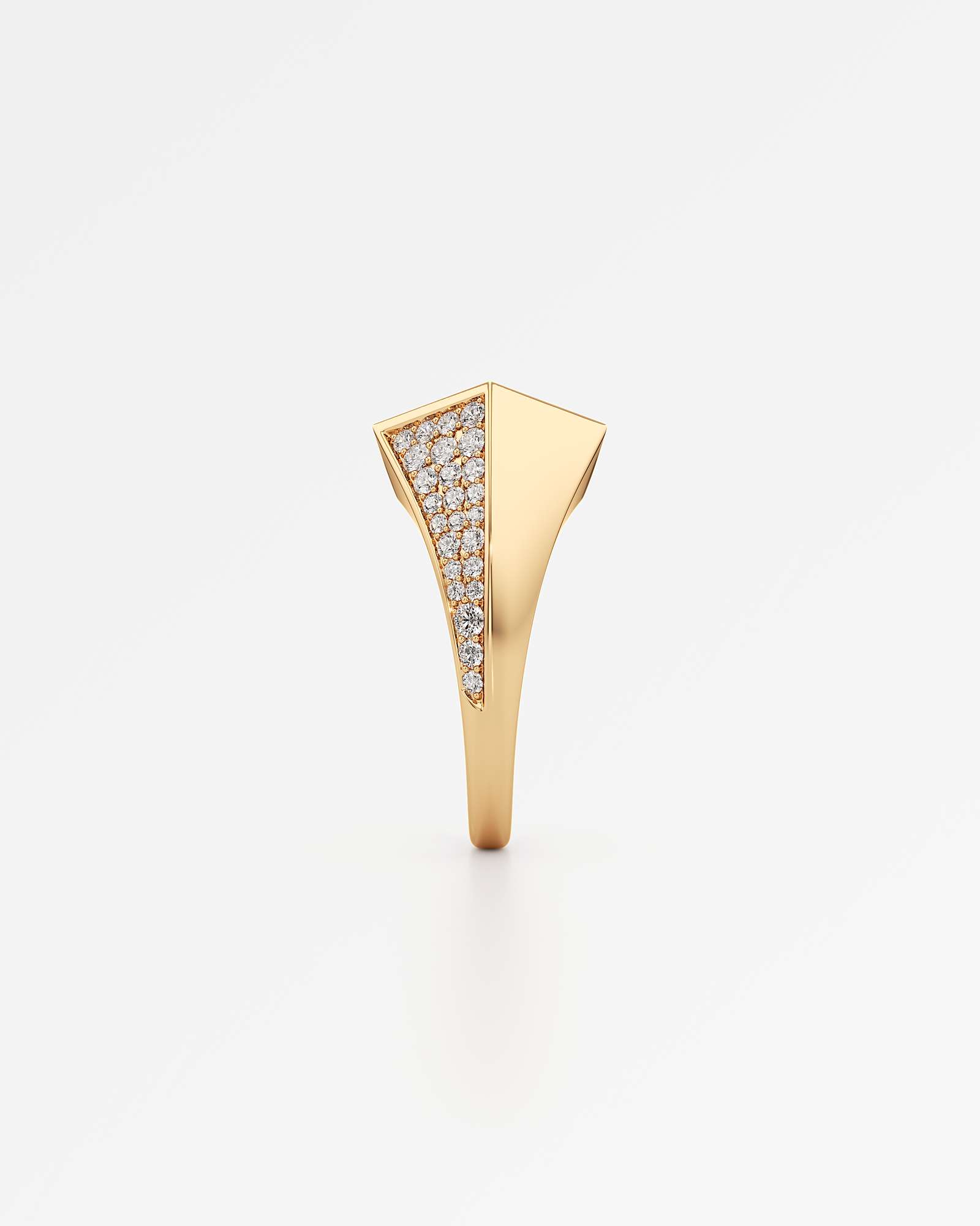 AM To Beyond Vértice Pavé Diamond Ring, in 14K Yellow Gold (1.83 ctw)