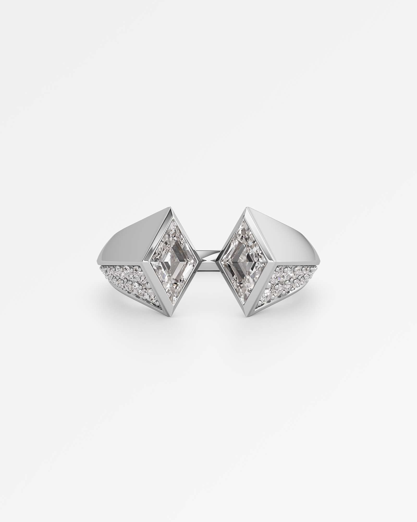 AM To Beyond Overraux Pavé Diamond Ring, in 14K White Gold (1.31 ctw)