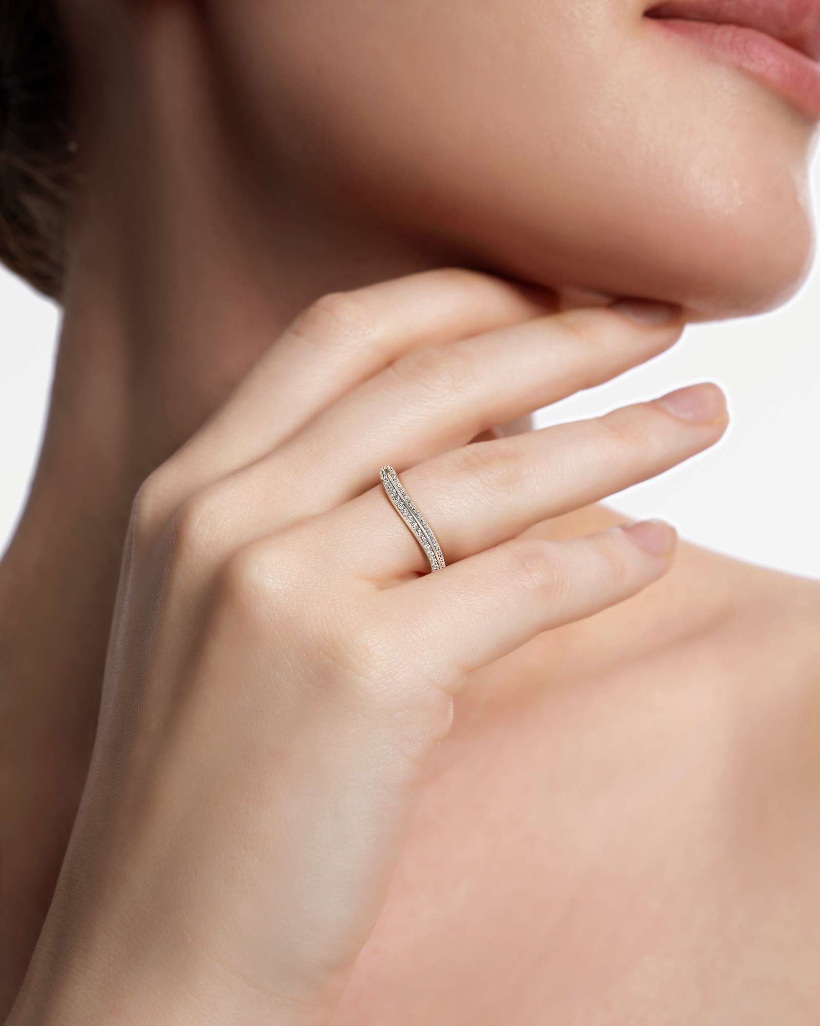 Velara Vérina Pavé Diamond Wedding Band, in 14K White Gold (0.27 ctw)