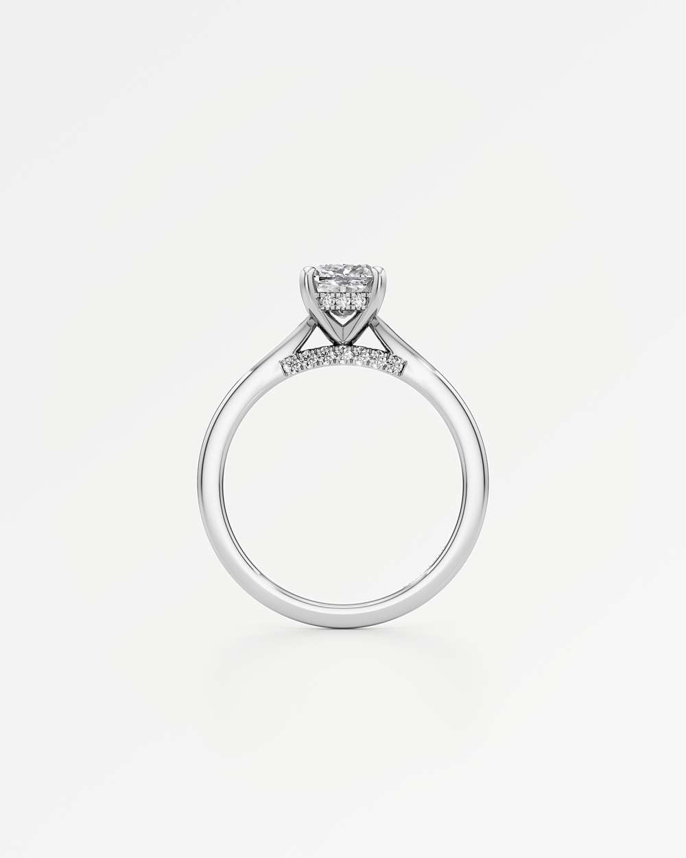 Eleanor Hidden Halo Diamond Engagement Ring