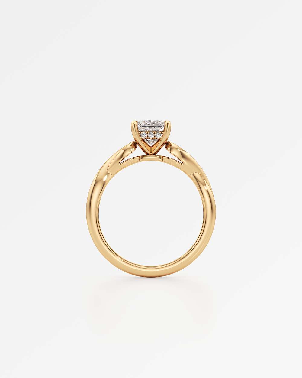 Amelia Hidden Halo Diamond Engagement Ring
