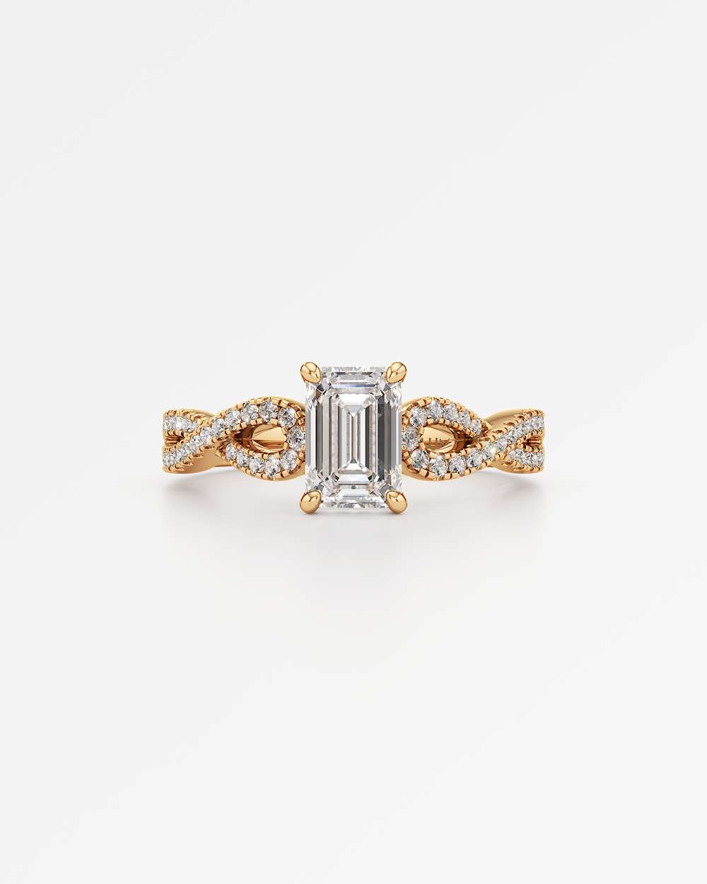 Alessia Hidden Halo Diamond Engagement Ring