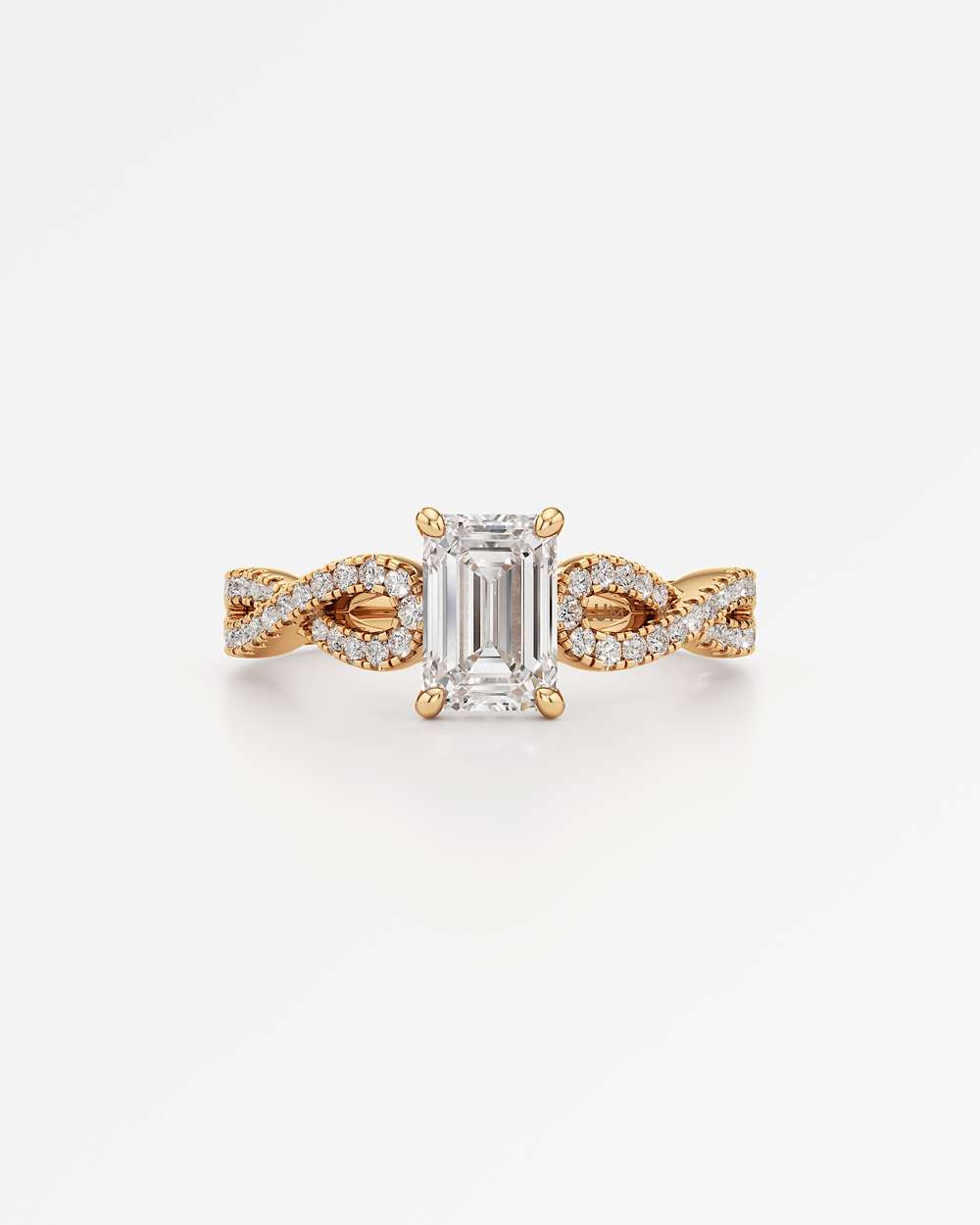 Alessia Hidden Halo Diamond Engagement Ring