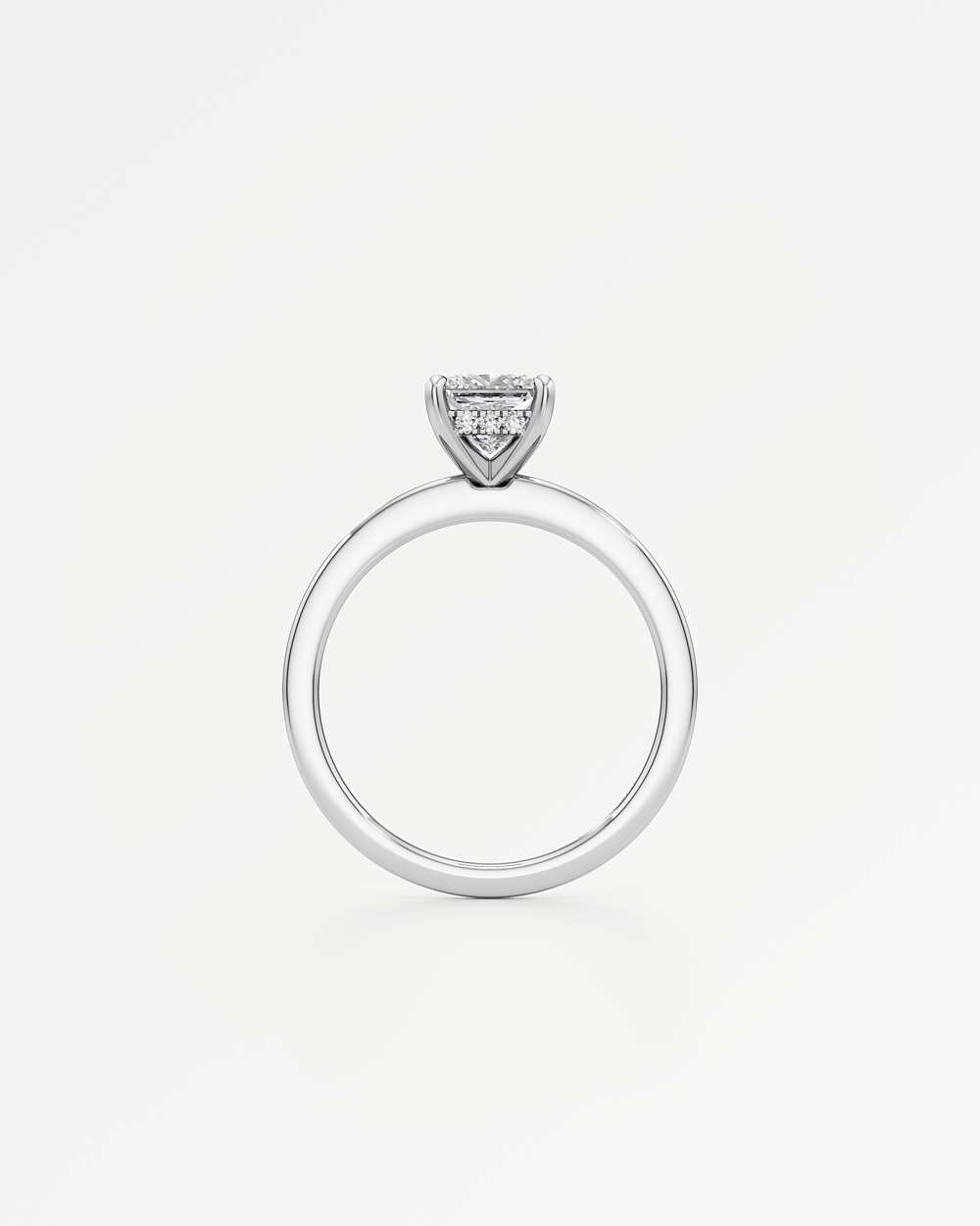 Elin Hidden Halo Diamond Engagement Ring