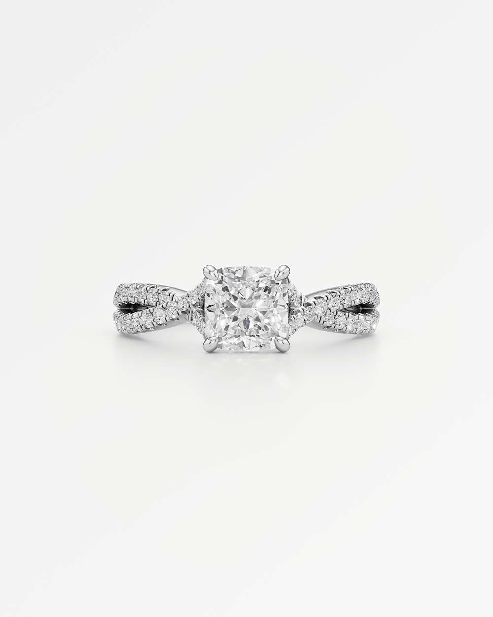 Arabella Hidden Halo Diamond Engagement Ring