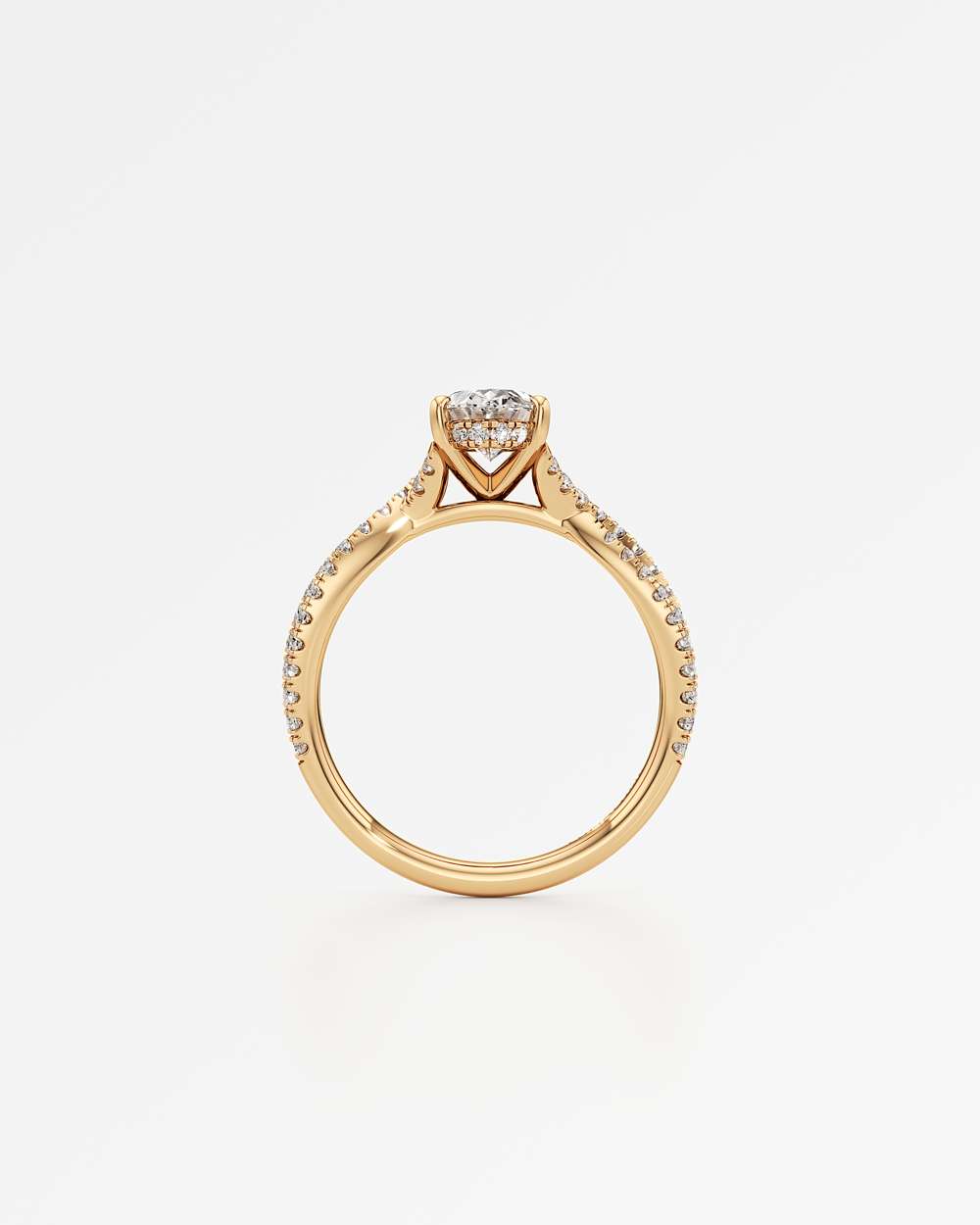 Arabella Hidden Halo Diamond Engagement Ring