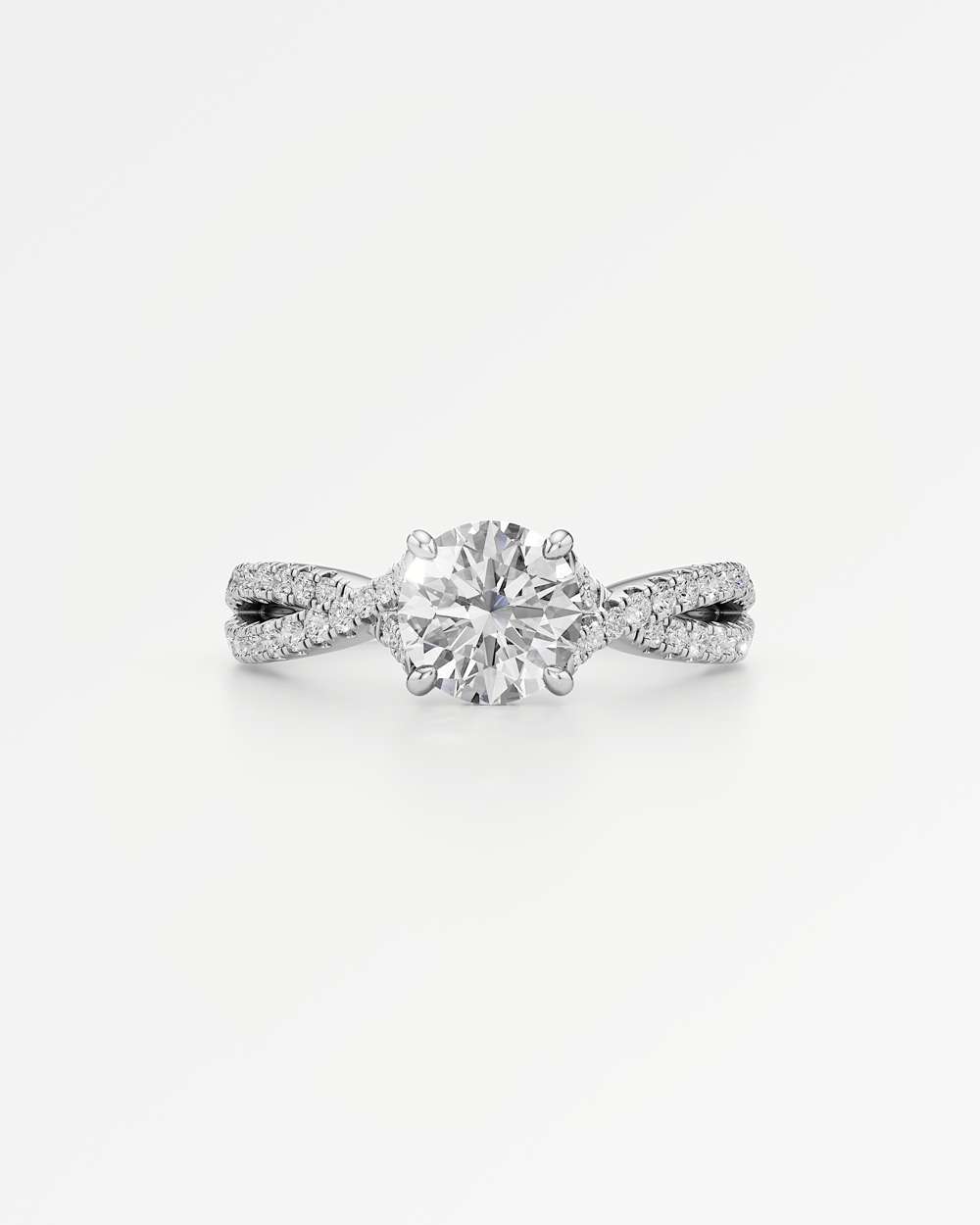 Arabella Hidden Halo Diamond Engagement Ring