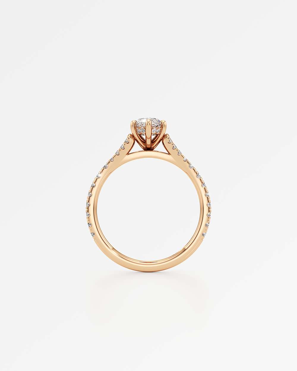 Marisol Hidden Halo Diamond Engagement Ring
