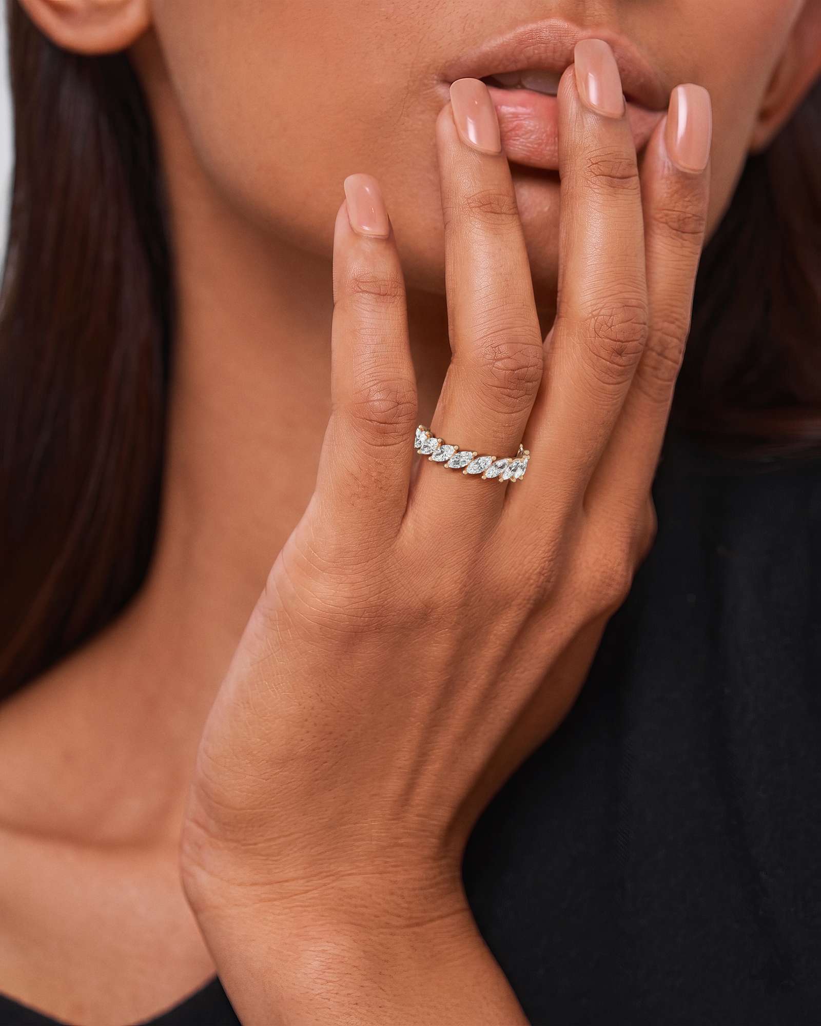 Verve Sola Diamond Wedding Band , In 14K Rose Gold (1.80 ctw)