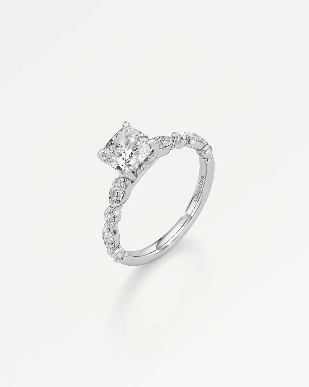 Zolaine Hidden Halo Diamond Engagement Ring