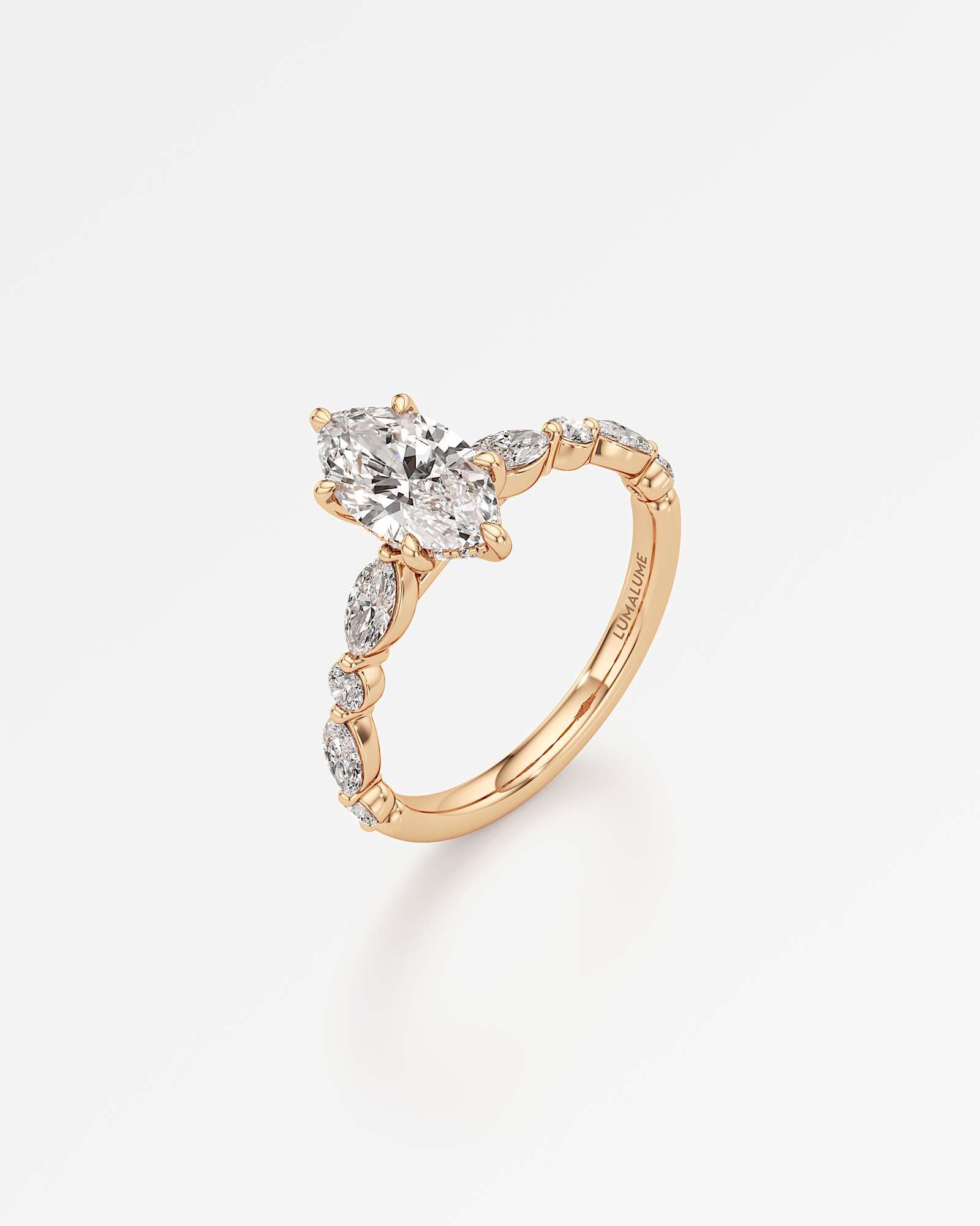 Zolaine Hidden Halo Diamond Engagement Ring