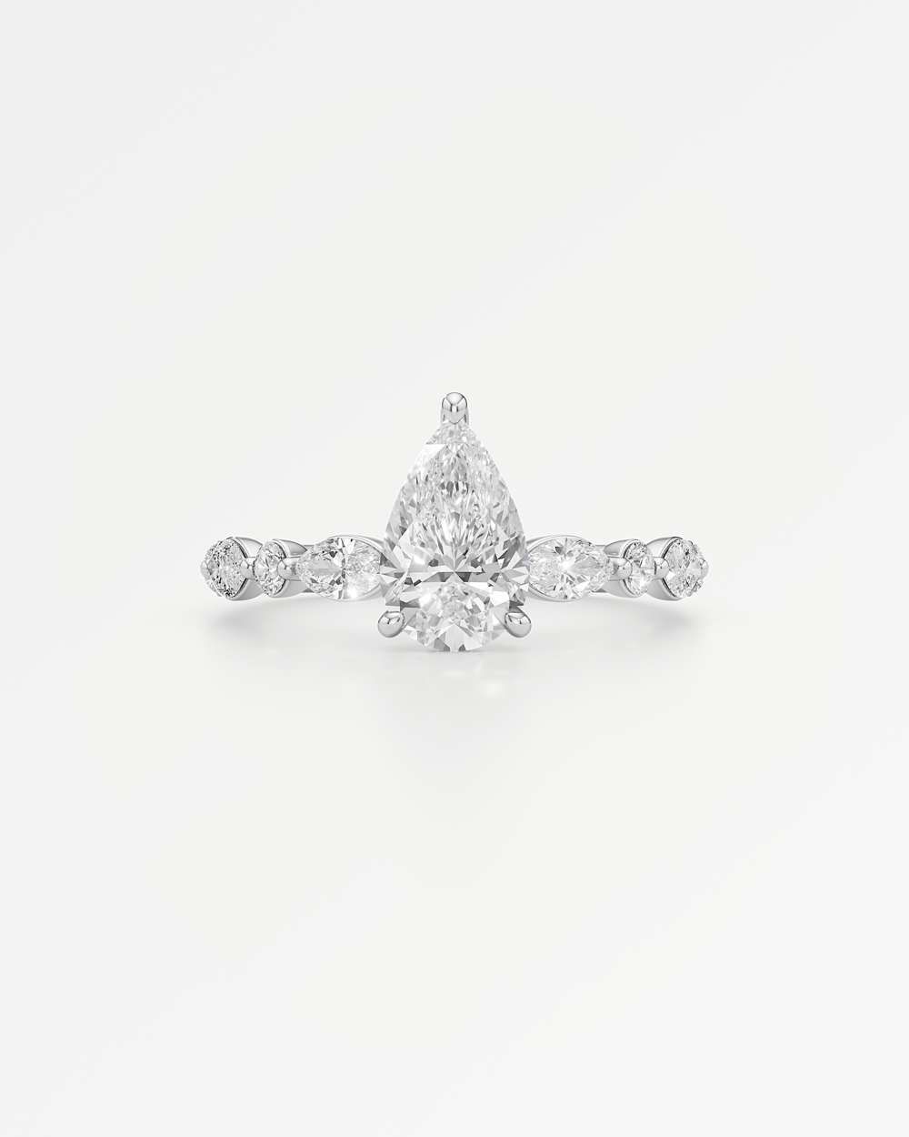 Zolaine Hidden Halo Diamond Engagement Ring